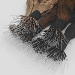 Dễ Dàng Sử Dụng Tự Nhiên Của Con Người Tóc Thô Duy Nhất Nhà Tài Trợ Xoăn Dệt Tự Nhiên Nano Tip Phần Mở Rộng Tóc Con Người - Product Image 2