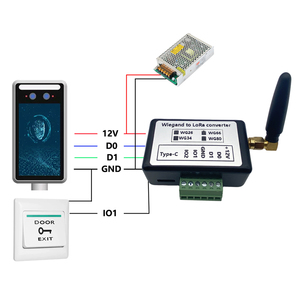생체 인식 액세스 제어를위한 <span class=keywords><strong>Wiegand</strong></span> <span class=keywords><strong>RFID</strong></span> 리더 무선 LoRA 2 채널 IO 알람 LED/BEEP 데이터 전송 보드 연결 가능 - Product Image 5