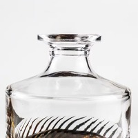Bouteille à vin en verre de luxe en gros, 920 ml, carafe à whisky avec logo personnalisé
