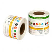 Rouleaux d'étiquettes adhésives personnalisées pour les aliments avec durée de conservation