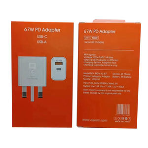 <span class=keywords><strong>Cargador</strong></span> de 67W para Xiaomi 6A Tipo C Cable Us EU Plug Adaptador de carga rápida Pd para Xiaomi <span class=keywords><strong>Mi</strong></span> <span class=keywords><strong>11</strong></span> Ultra <span class=keywords><strong>Mi</strong></span> <span class=keywords><strong>11</strong></span> PRO 12/12 Bloque de teléfono - Product Image 1
