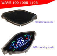 Tachometer & Speedometer Digital YUEBO Baru untuk WAVE100R/MSX Jam 12V Cangkang Plastik Hitam 0-299km/jam Retrofit/Upgrade