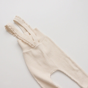 Romper bayi perempuan lucu berbahan renda elastis, celana panjang warna polos pinggang tinggi untuk bayi baru lahir - Product Image 4