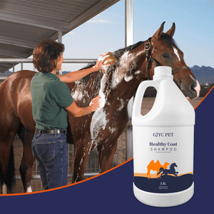 Fabbrica 1 gallone 500ml su misura OEM natura profumo di mela Flavour pulizia <span class=keywords><strong>Pet</strong></span> cavallo Shampoo cavallo condizione per la cura degli animali domestici - Product Image 1
