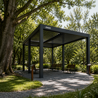 Jiake 6063-T5 Aluminium-Pergola mit Motorisiertem Lamellendach für Garten, Terrasse, Outdoor-Pavillon und Freiluftveranstaltungen