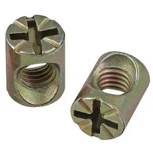 Stainless Steel Brass M3 M4 M5 M6 M12 6MM Barrel Cross Dowel Nuts For Furniture