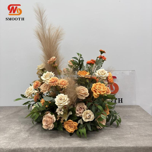 SMOOTH, venta al por mayor, corredor de boda, Bola de flores artificiales, Rosa mixta, diseño asimétrico, Decoración de mesa - Product Image 1