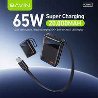 BAVIN Vente en gros de banque d'alimentation OEM ODM20000mAh personnalisée Chargeur de batterie portable Batterie externe à charge rapide