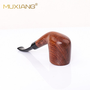 Muxiang Wooden Smoking Pipe Bent Type 9mm Carbon Filter Handmade Tobacco Pipe For Personal Gift - Product Image 3