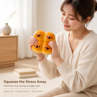 Jouet anti-stress unisexe en PU souple à rebond lent, en forme de pain simulé, pour adolescents de 14 ans, modèle OEM XHC085, décoration de Noël