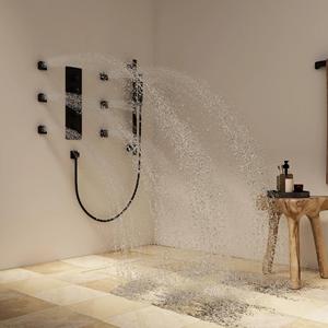 16 Stainless Steel Waterfall <b>Shower</b> <b>Systems</b> Inspired by Spa Equipped With Rain Nozzles Body Nozzles Sliding for Hotel Use BXW-03 - Product Image 2