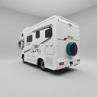 Camping-cars 6 places avec auvent miniature L pour Volkswagen Westfalia, caravane de voyage mobile