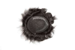 วิกผมผู้ชาย Quantum 6 Series แบบผมแท้ Remy ลอนธรรมชาติ ผมอินเดีย เนื้อผม 38 มม. ผูกด้วยมือ 100% ไร้รอยต่อ ฐานลูกไม้ PU - Product Image 3