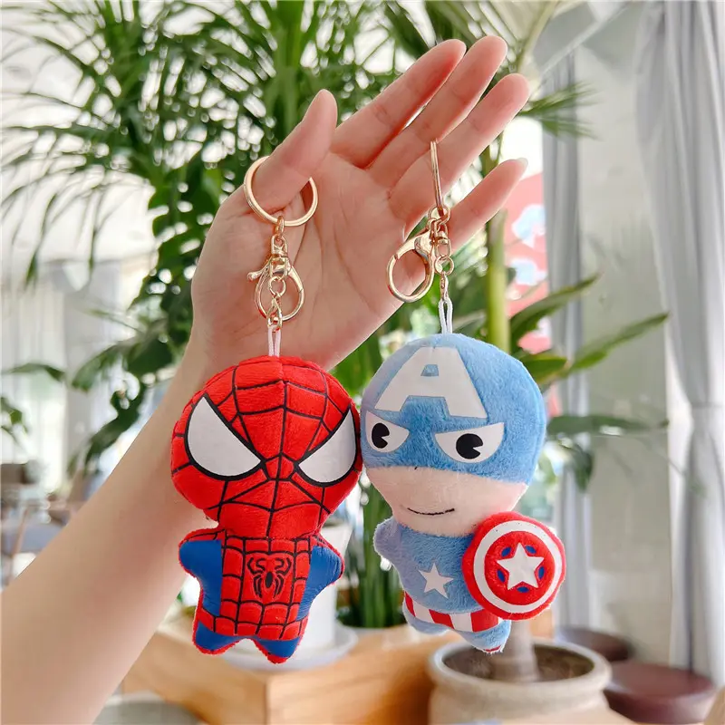 CPC Movie Doll Hero Cartoon America Captain Bat Man iron Spiderman plush Stuffed Toys Soft Plush Gift keychain