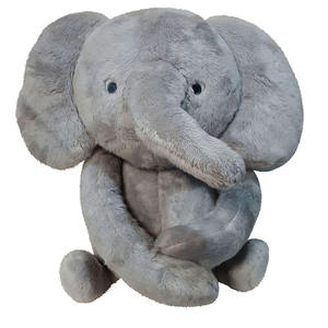 Poupée en peluche amusante mignonne avec des formes d'éléphant en peluche 2 copains par ensemble 1 en 2 pour jouer - Product Image 2