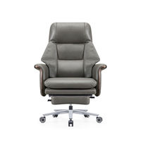 Chaise de direction en cuir, design moderne, hauteur réglable, pivotante, confortable pour une longue séance, pour le bureau du président, grande chaise de bureau