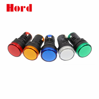 Hord indikator LED elektrik AC DC 24V 36V 48V 110V 220V 380V awet IP65 struktur elektronik plastik 1NO1NC Model AD16-22DS