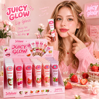 Ensemble de gloss à lèvres Juicy Glow Pearl Shine, gloss à lèvres hydratant longue durée, parfum fruité, gloss brillant pour les lèvres, maquillage pour les lèvres