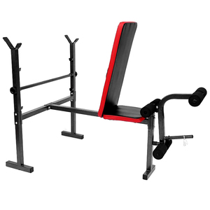Panca Pieghevole in Acciaio per Sollevamento Pesi, Attrezzatura da <span class=keywords><strong>Palestra</strong></span> Regolabile, Resistente e Confortevole, Supporto per Bilanciere, Allenatore per Pesi Liberi per Uso Domestico - Product Image 2