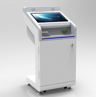 Printer laporan pemeriksaan radiologi Rumah Sakit Terminal layanan mandiri mesin All-in-one SDK dalam ruangan mendukung kapasitif 10 titik