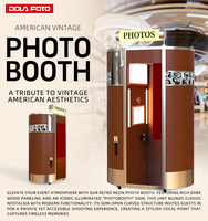 Photomaton Commercial Style Disco, Machine Interactive pour Selfies avec Imprimante Rapide et Appareil Photo Reflex Numérique pour Promotion d'Événements