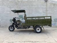 Tricycle agricole à moteur essence 200cc à carrosserie ouverte, grande capacité de chargement, démarrage électrique