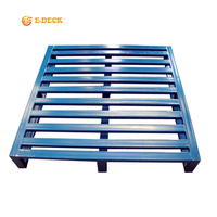 Palette plate en acier métallique à simple face de taille européenne pliable personnalisée pour la logistique