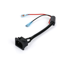 C14 Snap-in AC Inlet Cable with Ferrite Core Filter 18AWG Wire Female Spade Terminal for Audio Amplifier Medical Equipment OEM