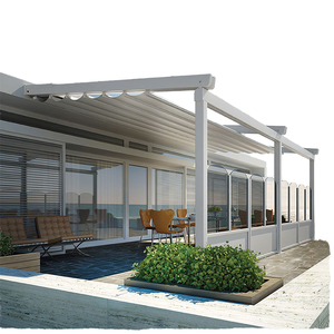 Toldo Retráctil de Aleación de Aluminio para Pérgola, Ventana Exterior, Control Remoto, Impermeable, para Jardín - Product Image 1