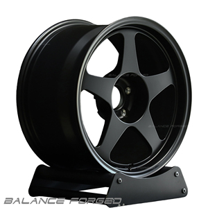 Rines Forjados Cóncavos Personalizados Estilo JDM en Negro Mate de 5 Radios de 17 y 18 Pulgadas para Autos de Alto Rendimiento Subaru WRX STI <span class=keywords><strong>Honda</strong></span> <span class=keywords><strong>Civic</strong></span> Type R - Product Image 4