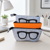 Étui à lunettes en feutre épaissi, sac de rangement multifonction, étui à lunettes simple en feutre, étui à lunettes, étuis optiques, étuis à lunettes