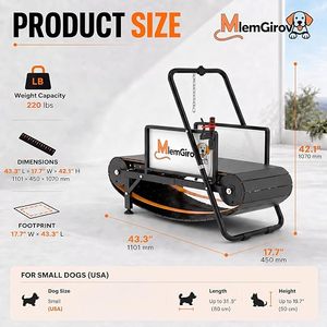 Tapis roulant pour chien auto-alimenté en alliage d'aluminium, sans électricité, vitesse réglable, fonctionnement silencieux, frein, conception de traîneau large pour l'entraînement - Product Image 6