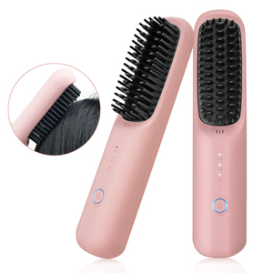 แปรงยืดผมตรงไฟฟ้าไร้สายหวียืดผมไฟฟ้าแปรงยืดผมแบบพกพา - Product Image 1