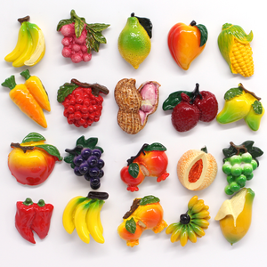 Aimants de réfrigérateur fruits bananes aimants de réfrigérateur ananas citron Orange aimant de réfrigérateur - Product Image 1