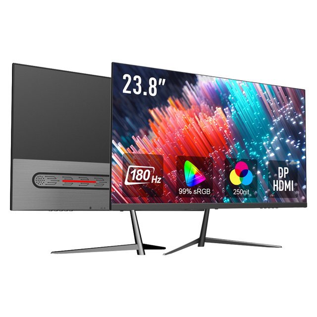 23.8 Inch LED Frameless Display Computer Gaming Monitor IPS Panel Slim Style for Office Business Use Laptops