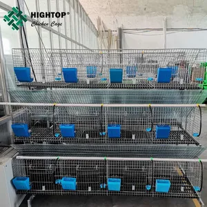 Industrial 3 Tier 24 Nests Wire Mesh Rabbit Breeder Cage For Sale In Uganda