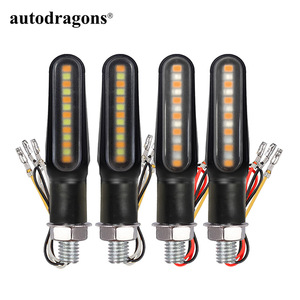 Intermitentes para Motocicleta, 12 LED 2835SMD, Luz de Freno Roja Intermitente, Luz de Señal de Giro Secuencial Ámbar para Moto - Product Image 6