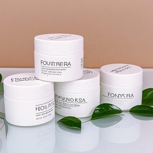 Custom <b>Empty</b> Frosted Purple Blue Pink Green 30g 50g 60g Glass Cream <b>Jars</b> for Skin Care Face Eye Body Cosmetic Packaging - Product Image 2