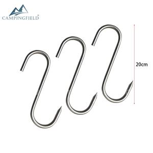 Gancho S de carnicero de acero inoxidable, 20cm, duradero, respetuoso con el medio ambiente para cocina, <span class=keywords><strong>matadero</strong></span>, secado a la parrilla - Product Image 3