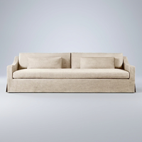 Canapé sectionnel paresseux 2 places avec coussin et accoudoirs inclinés, style classique, mobilier de luxe personnalisé pour villa moderne du milieu du siècle