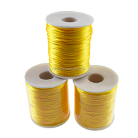 Stock 1.5mm noeud chinois tressé coréen corde de soie satin macramé cordon pour la fabrication de bijoux