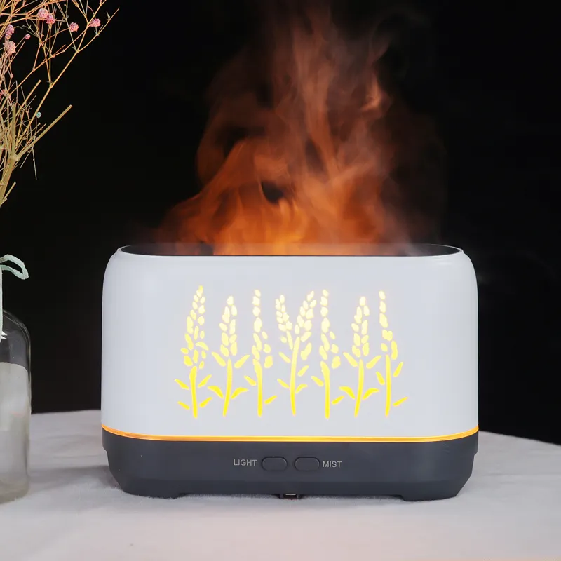 आवश्यक तेल विसारक सुगंध Humidifier के साथ आग की लौ प्रभाव के लिए घर