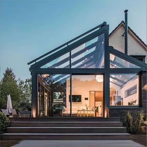 Solárium <span class=keywords><strong>de</strong></span> Aluminio Moderno Personalizado <span class=keywords><strong>de</strong></span> Fábrica, Casa Prefabricada <span class=keywords><strong>de</strong></span> Vidrio para las Cuatro Estaciones, Techo Retráctil para Jardín, Puerta Transparente - Product Image 2