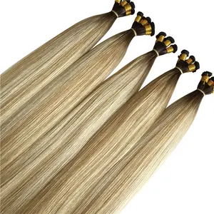 EX factory wholesale Top quality Silk Straight Handtied Hair Weft Russian human hair Handtied weft full cuticle intact