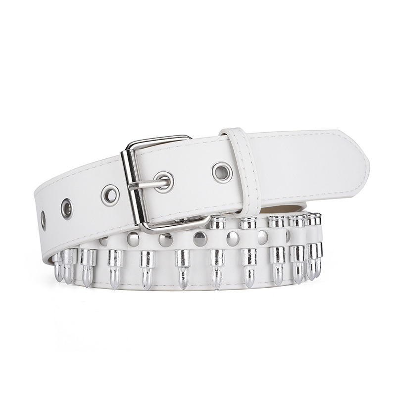 Men's Vintage Punk Style Studded Bullet Belt - Fashionable