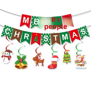 Décoration <span class=keywords><strong>de</strong></span> fête <span class=keywords><strong>de</strong></span> Noël 2023 : Ensemble <span class=keywords><strong>de</strong></span> ballons et drapeaux, formes flocon <span class=keywords><strong>de</strong></span> neige, <span class=keywords><strong>sapin</strong></span> <span class=keywords><strong>de</strong></span> Noël, renne, cartes à insérer pour gâteaux, vente <span class=keywords><strong>en</strong></span> gros SD050 - Product Image 4