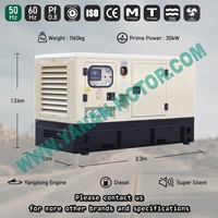 Générateur diesel silencieux 3kw 10kva 20kva 30kw avec moteur, générateur d'énergie blanc, garantie 1 an, certifié CE
