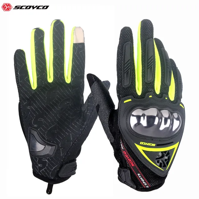 SCOYCO Touch Screen Full Finger Offroad Mtb Mountain Kids Bike Glove Motocross Motorcycle Hand Riding Gloves