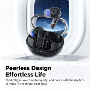 サウンドピーツクリアイヤホンデュアルマイク長時間待機透明ブラックトップ20スポーツ用 - Product Image 2