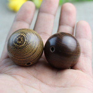 Wood Beads 25-30mm Round Polished For Bracelet Making - Product Image 4